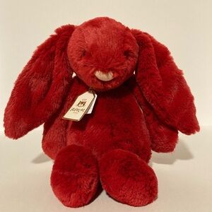 Jellycat NWT Medium Bashful Luxe Bunny Scarlett - SOLD OUT - Valentine’s Rabbit